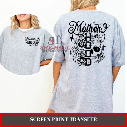 Screen Print Transfer (Ready To Ship) - Motherhood skull