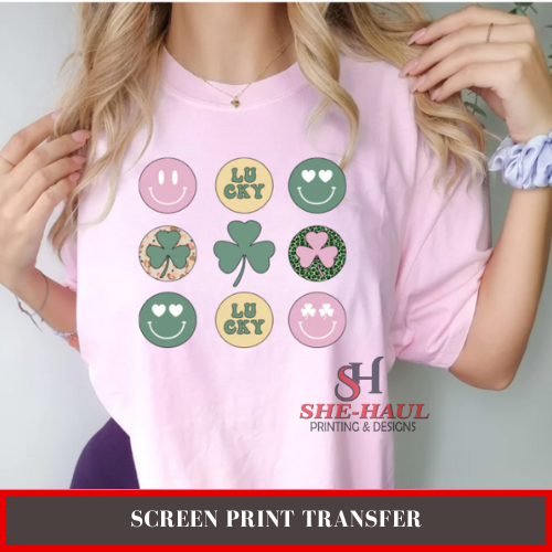 Full Color Screen Print (Ready to Ship) - Clover Smiley