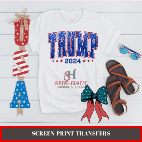 Full Color Screen Print Transfer (Ready To Ship) - T 2024