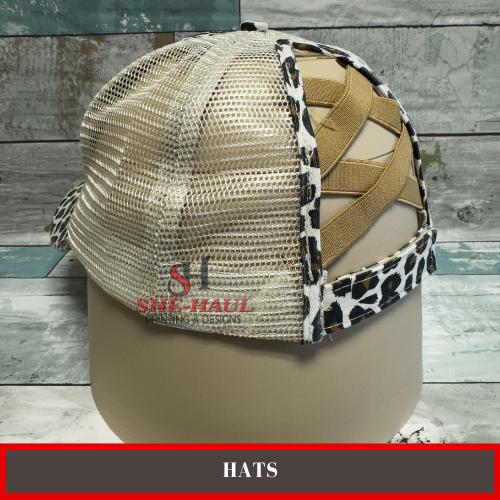 Cheetah Print Pony Tail Hat