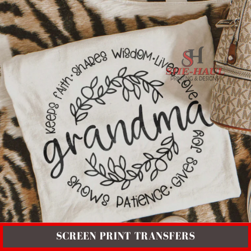 Screen Print Transfer (Ready To Ship) - Grandma