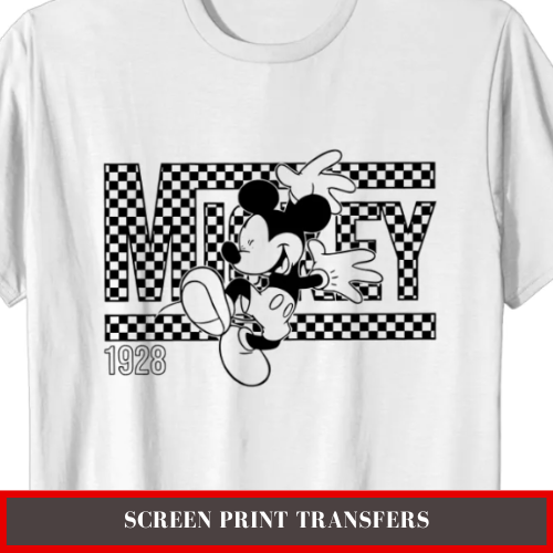 Screen Print Transfer (Ready To Ship) - Mickey Checkerd