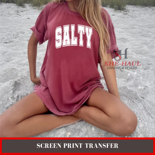 Screen Print Transfer (Ready To Ship) - Salty varsity