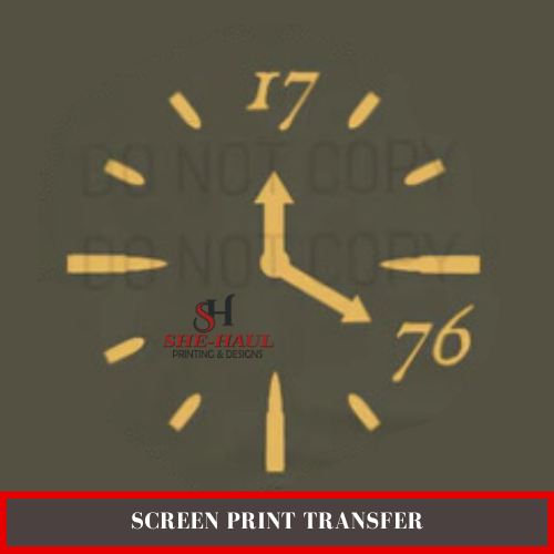 Screen Print Transfer (Ready to Ship) - 1776 Clock